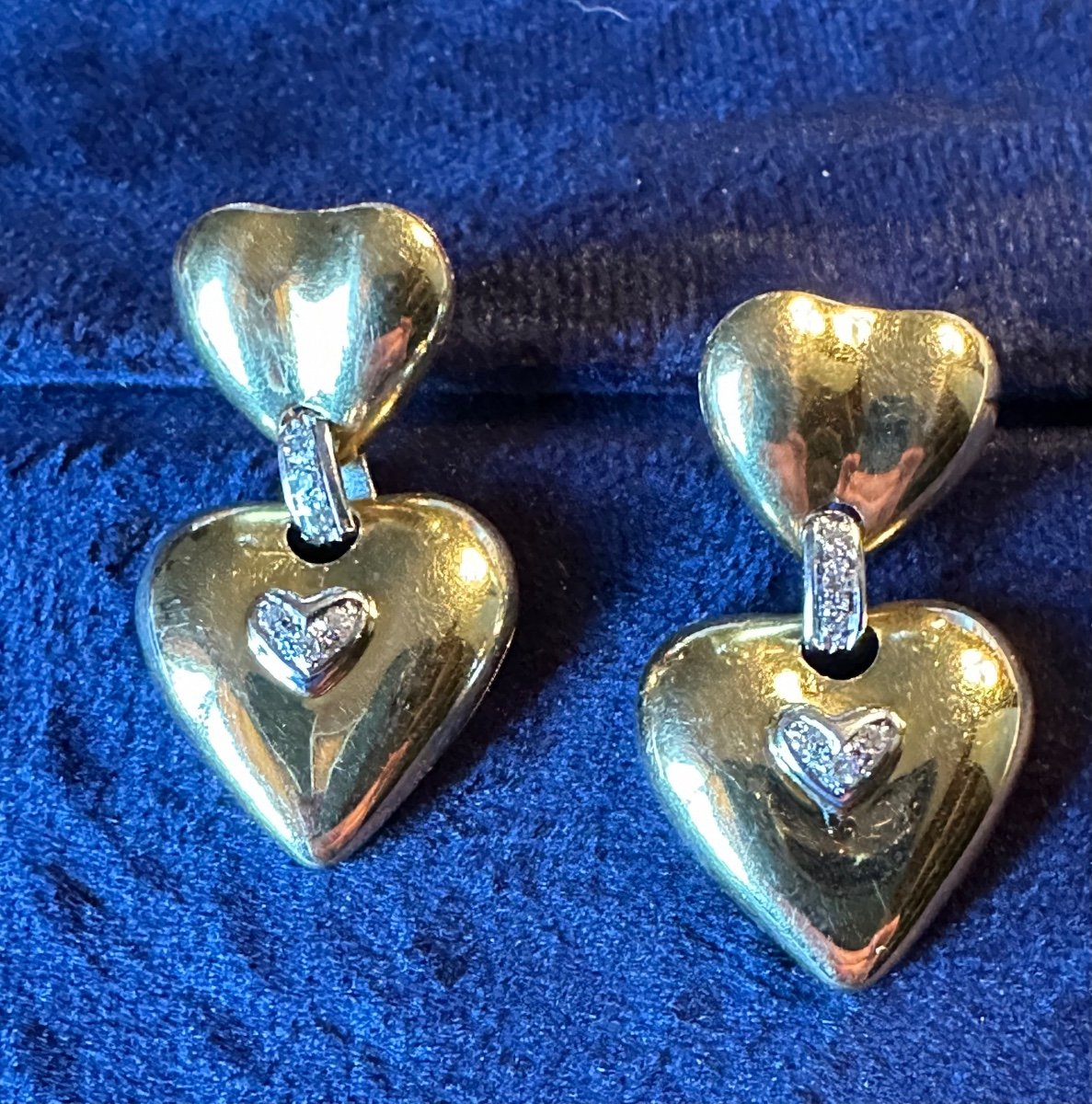 Pair Of Heart Earrings.