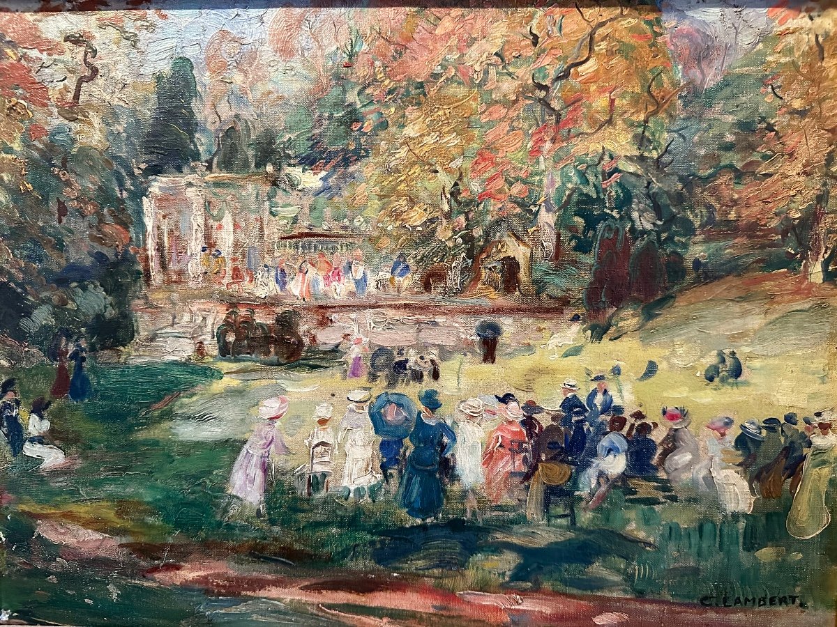 Camille Nicolas Lambert ( 1876-1963 ) . «  Concert dans le jardin ». 