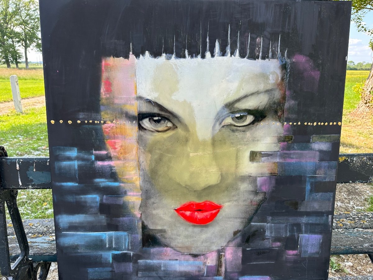 John Fontana. XX Th. Collage And Acrylic.-photo-2