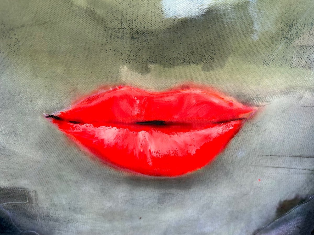 John Fontana. XX Th. Collage And Acrylic.-photo-3