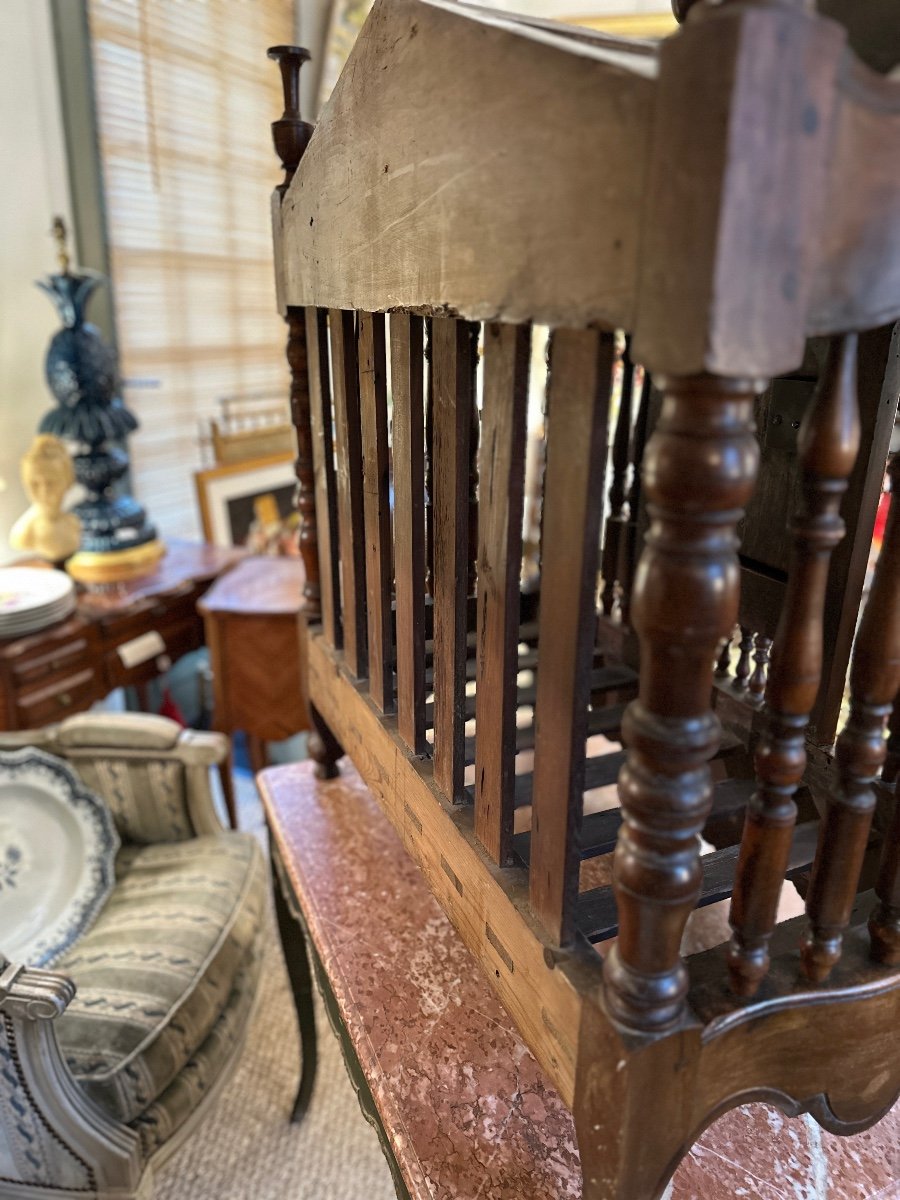 Provençal Panetière From Fourques In Walnut, From The 18th Century.-photo-3