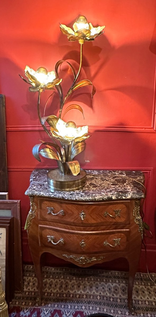 1970' Maison Jansen. Illuminating Plant Lamp, Three Heads.