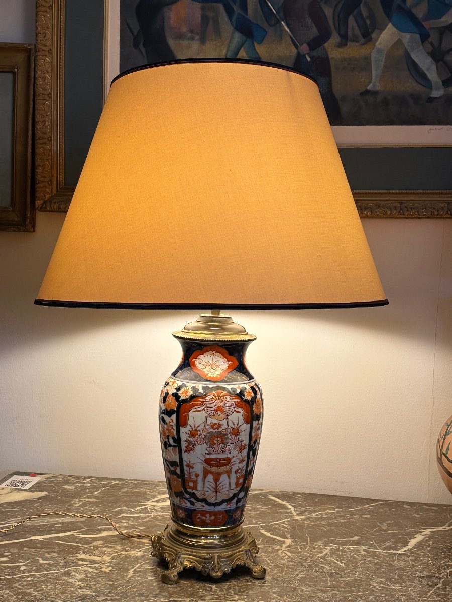 Porcelain Lamp From Imari Japan 19th Century. -photo-1