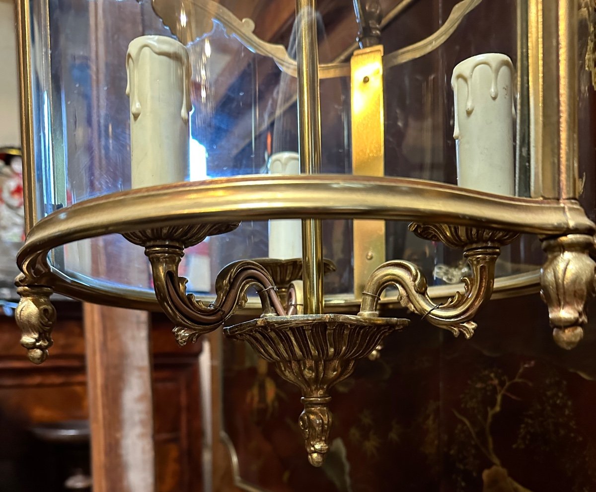 Louis XV Style Gilt Bronze Lantern. -photo-4