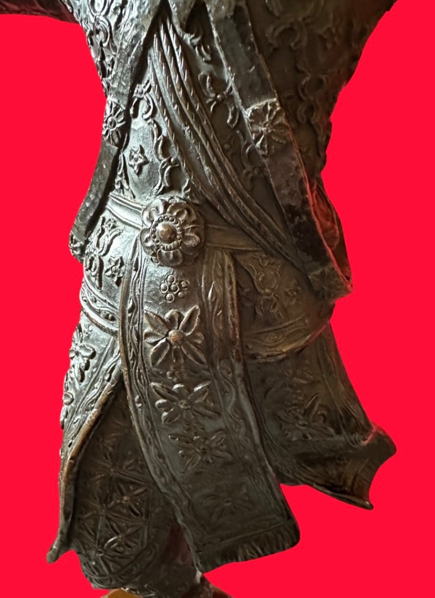 Sculpture Bronze Danseuse Apsara Khmer Cambodge XIX ème. -photo-3