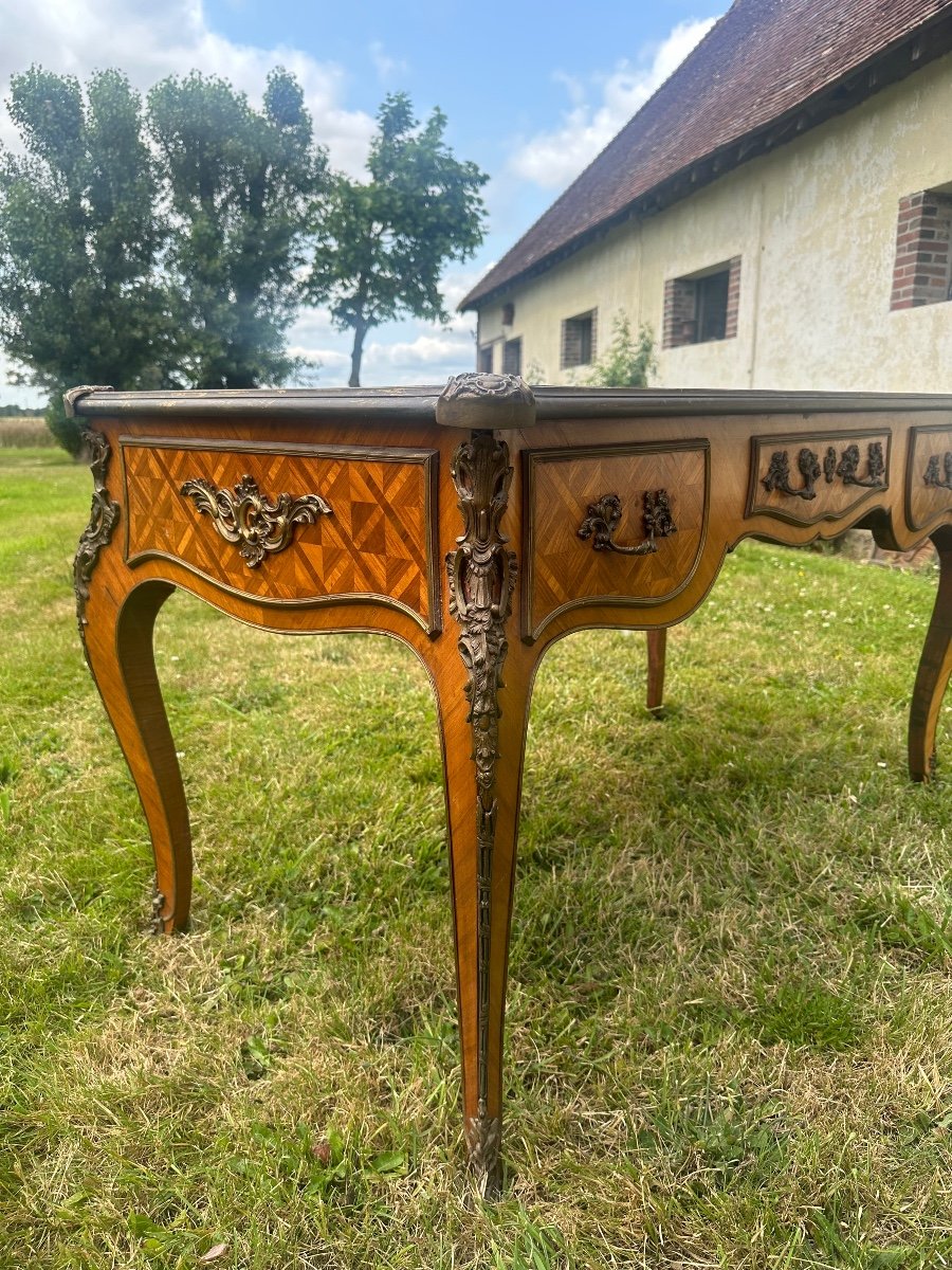 Louis XV Style Desk In Marquetry. -photo-6