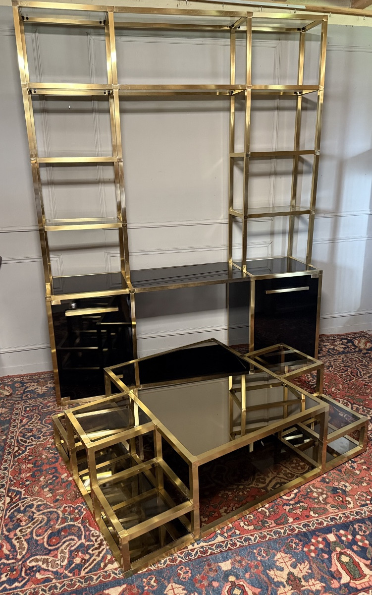 Kim Moltzer 1970 Bookcase - Desk And Coffee Table. 