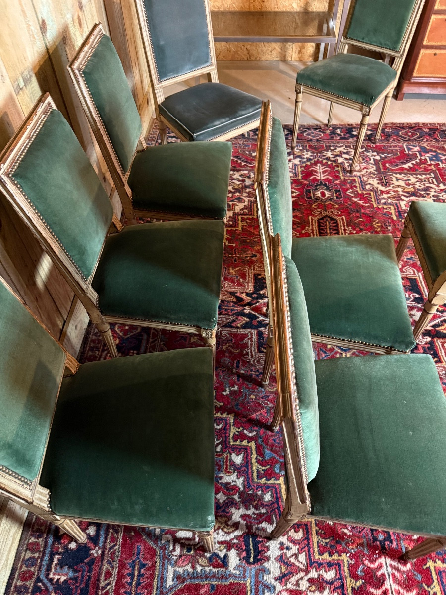 Set Of Eight 18th Century Chairs. -photo-2
