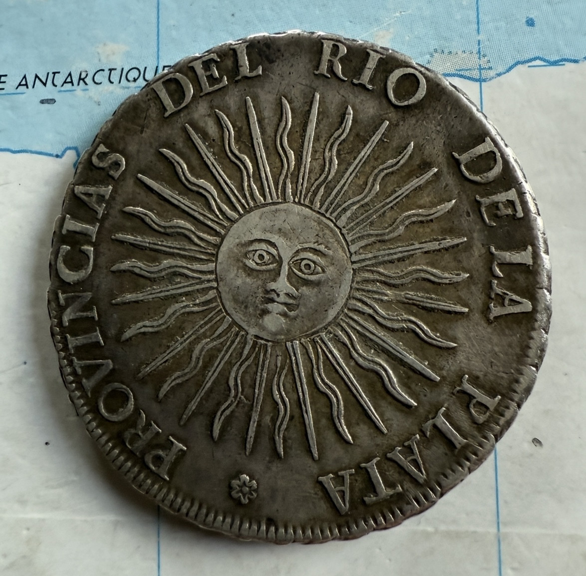 Piéce Argent Argentine  :  Rio de la Plata. -photo-2