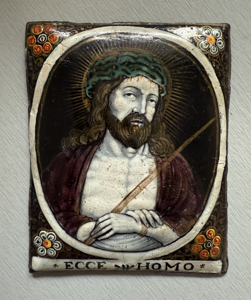 Limoges Laudin Enamel Plaque, 17th Century. 