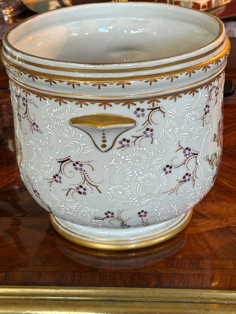 Cache-pot porcelaine de Samson. Compagnie des Indes. -photo-3