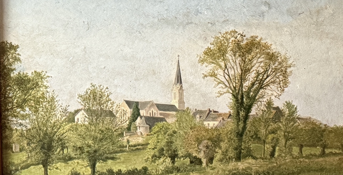 Jean Corabœuf (1879-1947) Village Of Pannecé Pays De Loire. France. -photo-2