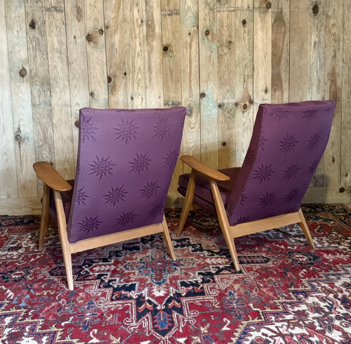 Steiner. Paire de fauteuils SK640 dessinés par Pierre Guariche .Circa 1950. -photo-4