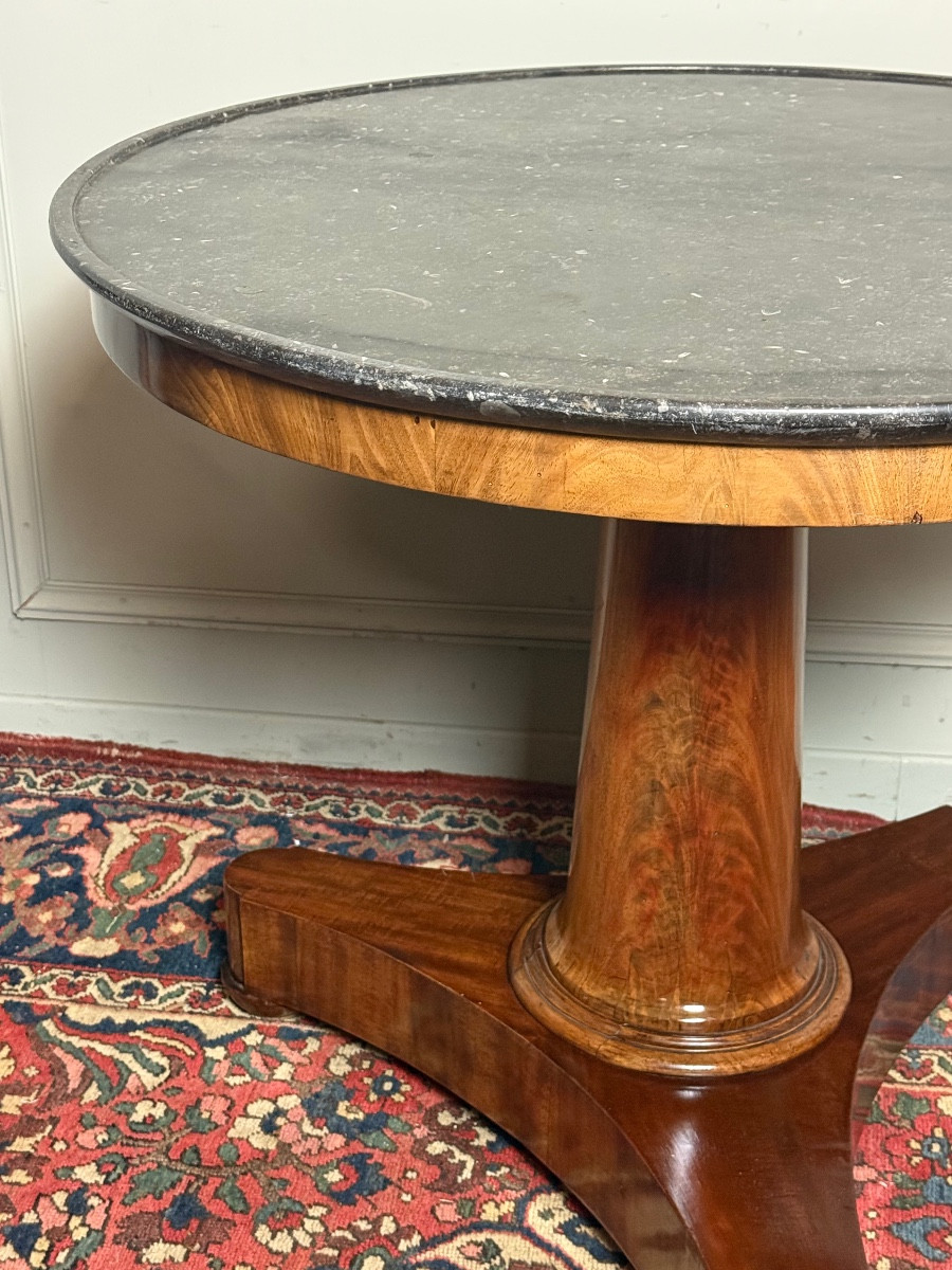 Guéridon d'époque Empire en acajou. -photo-2