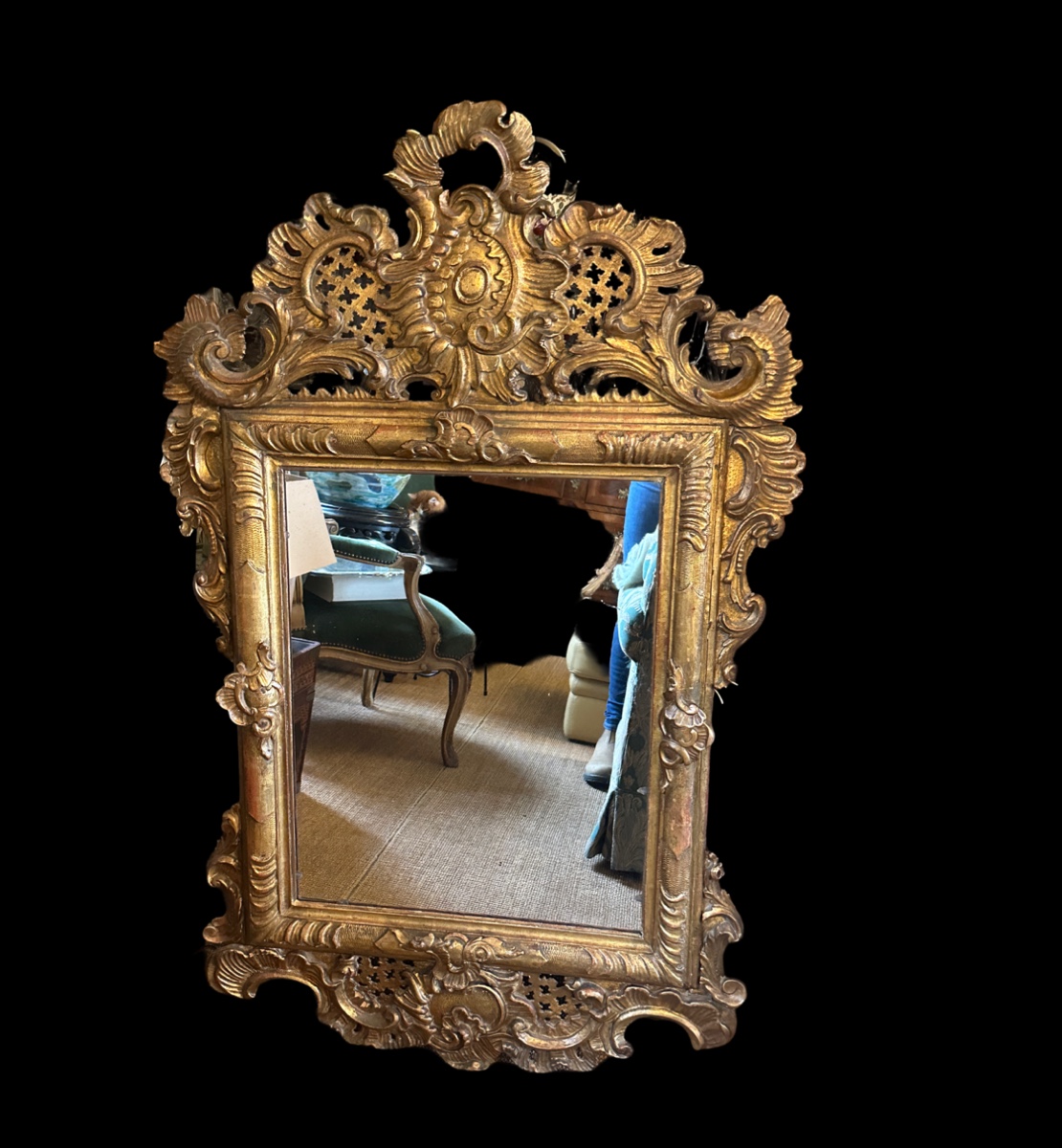 Glace  Italienne d'époque Régence. -photo-2