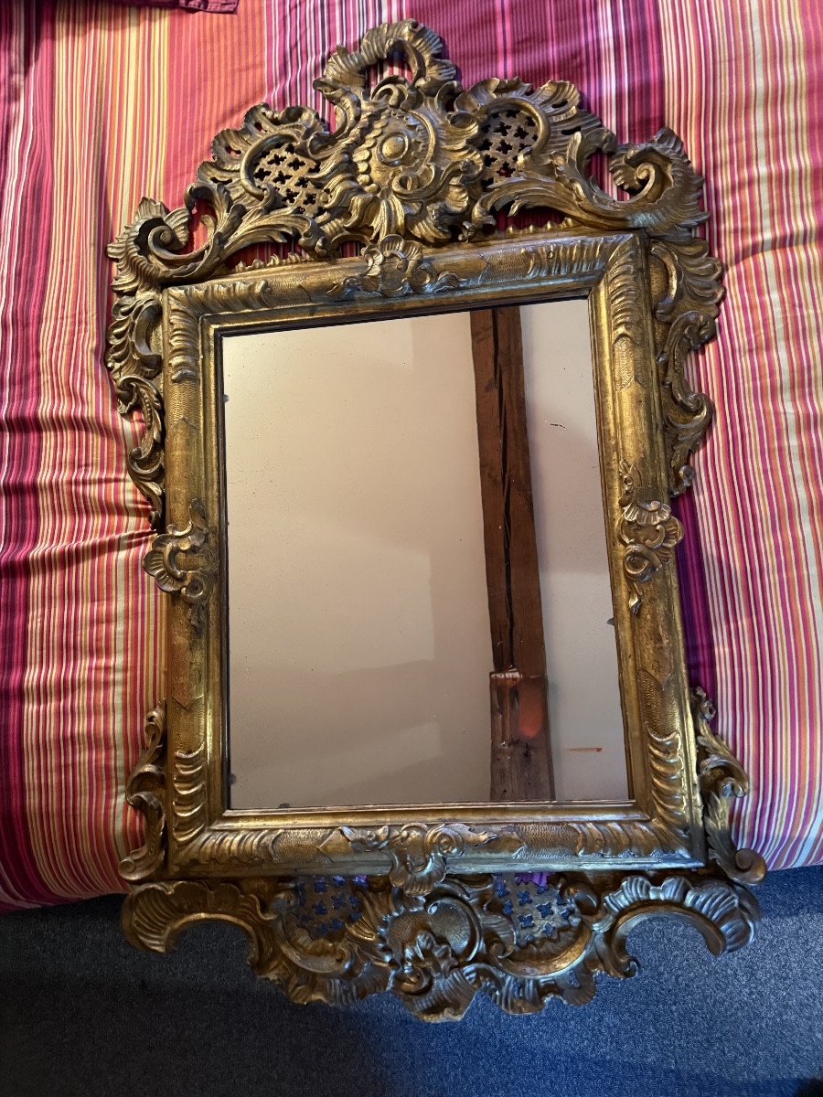 Glace  Italienne d'époque Régence. -photo-3