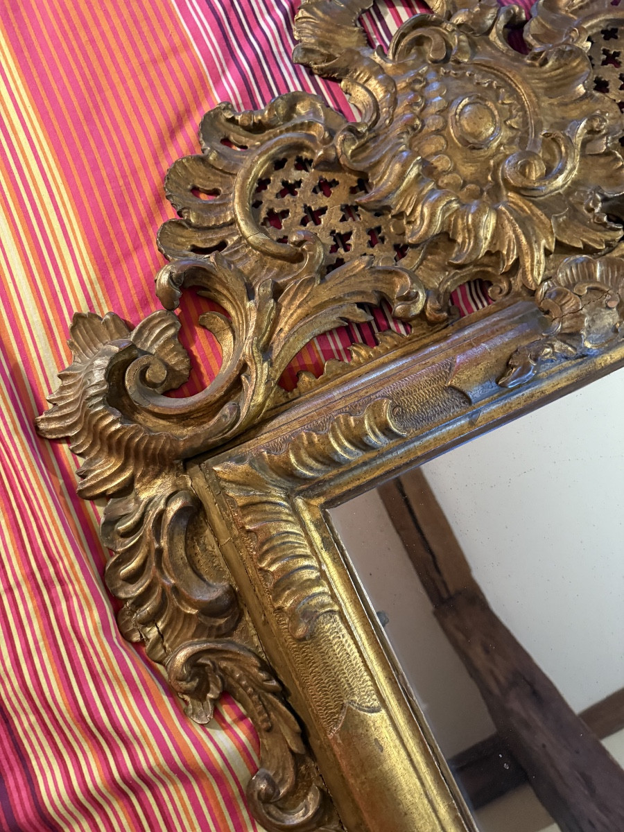 Glace  Italienne d'époque Régence. -photo-4