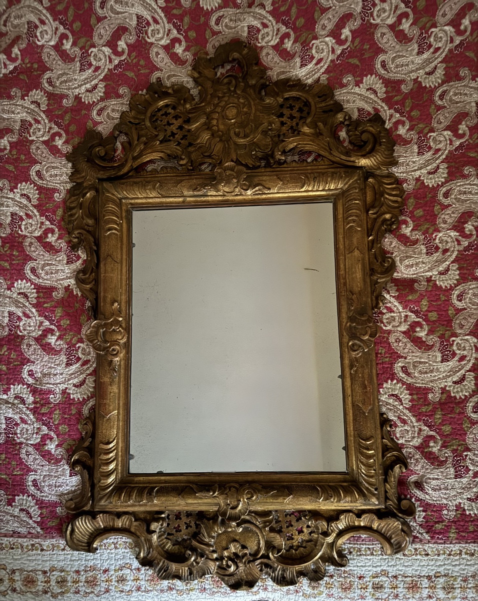 Glace  Italienne d'époque Régence. -photo-1