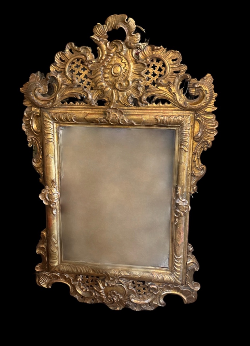 Glace  Italienne d'époque Régence. -photo-3