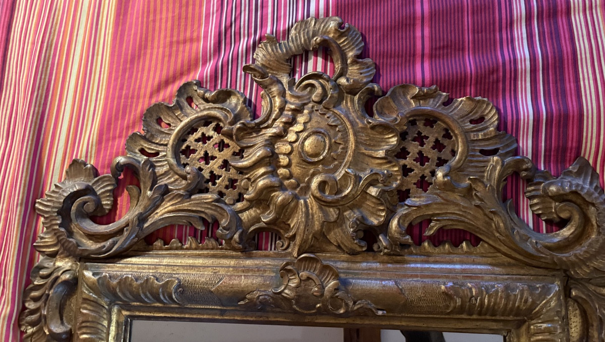 Glace  Italienne d'époque Régence. -photo-4