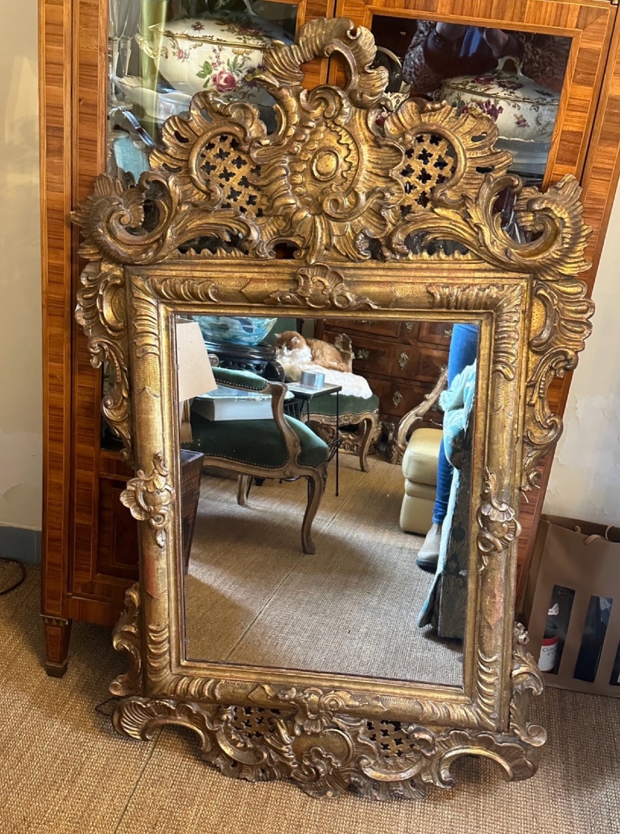 Glace  Italienne d'époque Régence. -photo-7