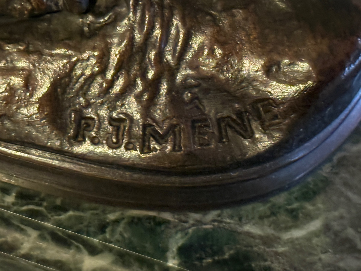 Sculpture. Chien épagneul " Sultan ".Pierre -Jules Mêne ( 1810-1879 ) . -photo-3