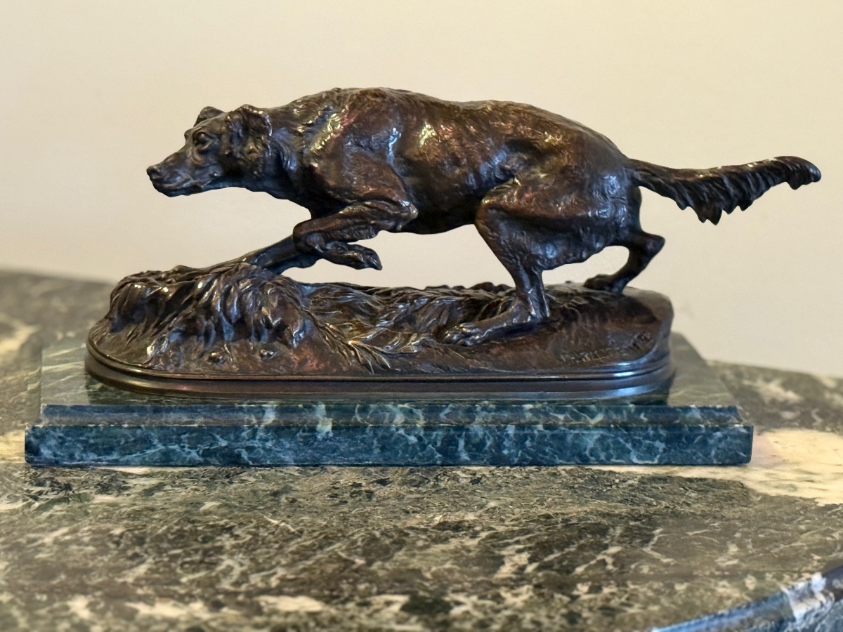 Sculpture. Chien épagneul " Sultan ".Pierre -Jules Mêne ( 1810-1879 ) .