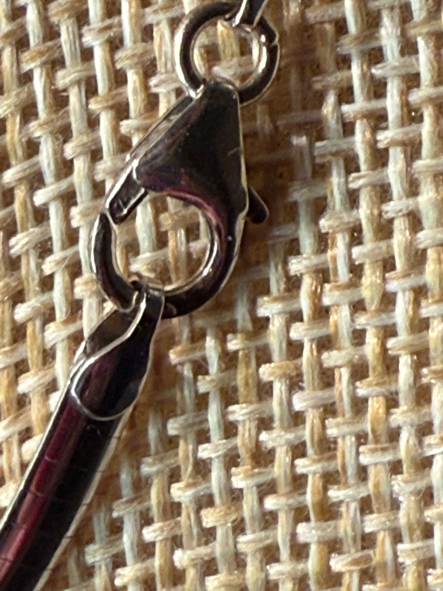 Collier ruban souple or blanc et or jaune. -photo-4