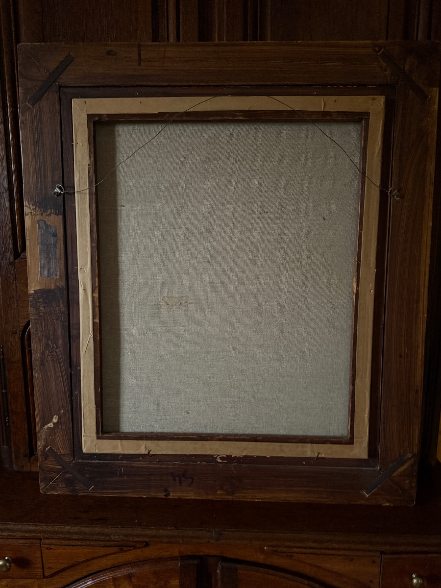 Henry Van Wyk (1833-1889). Oil On Canvas "the Donkey At The Gate". -photo-2