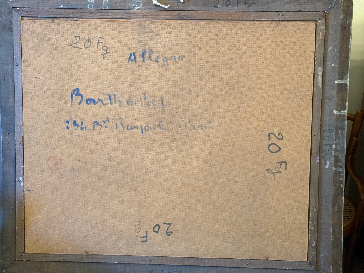 Dodonne BARTHALOT ( 1887-1954 ) huile sur panneau orchestre " Allegro ". -photo-2