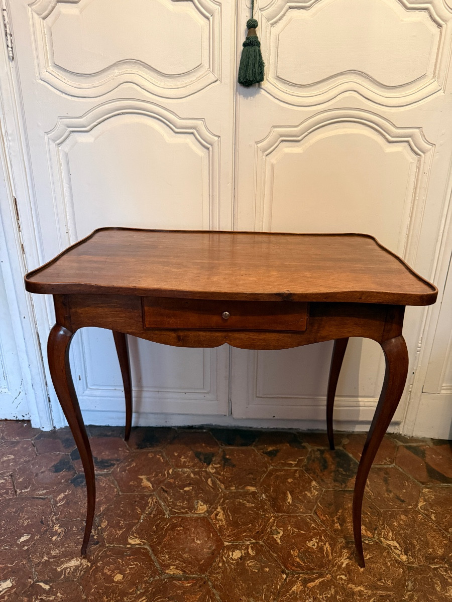 Cabaret Table In Natural Wood, From The 19th Century. 