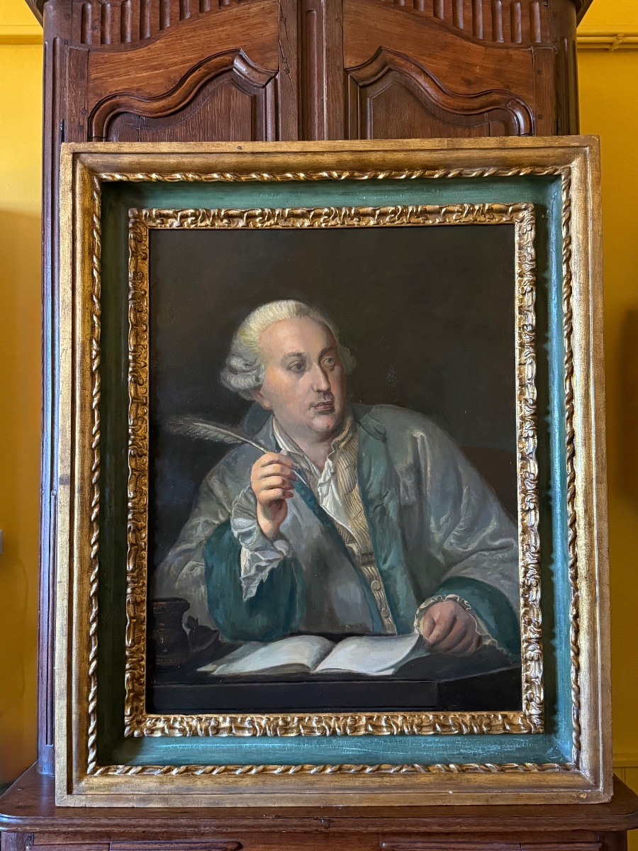 Oil Painting Depicting A Portrait Of A Scholar During The Reign Of Louis XVI. -photo-3