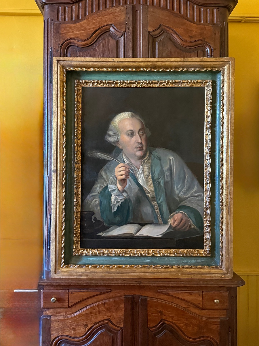 Oil Painting Depicting A Portrait Of A Scholar During The Reign Of Louis XVI. -photo-5