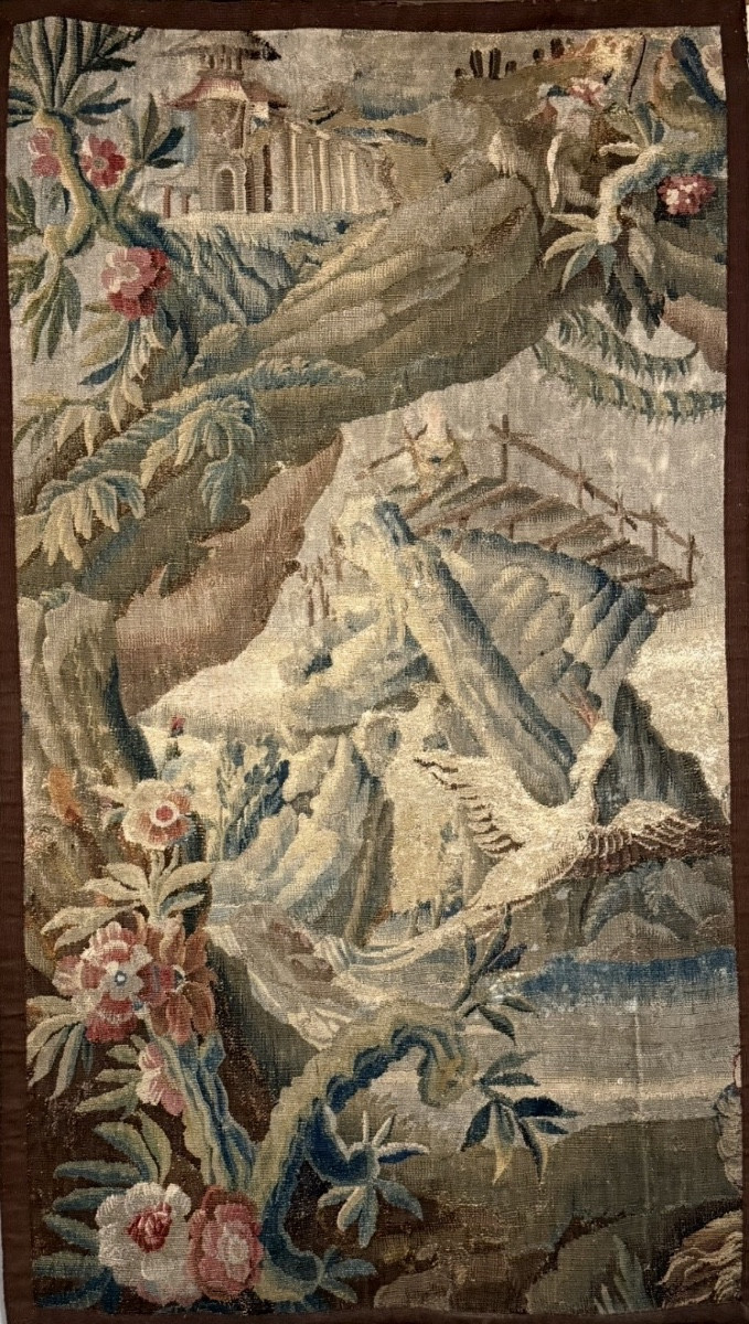 Tapisserie d'Aubusson d'époque XVIII ème. Carton de Jean -Baptiste Pillement. -photo-3