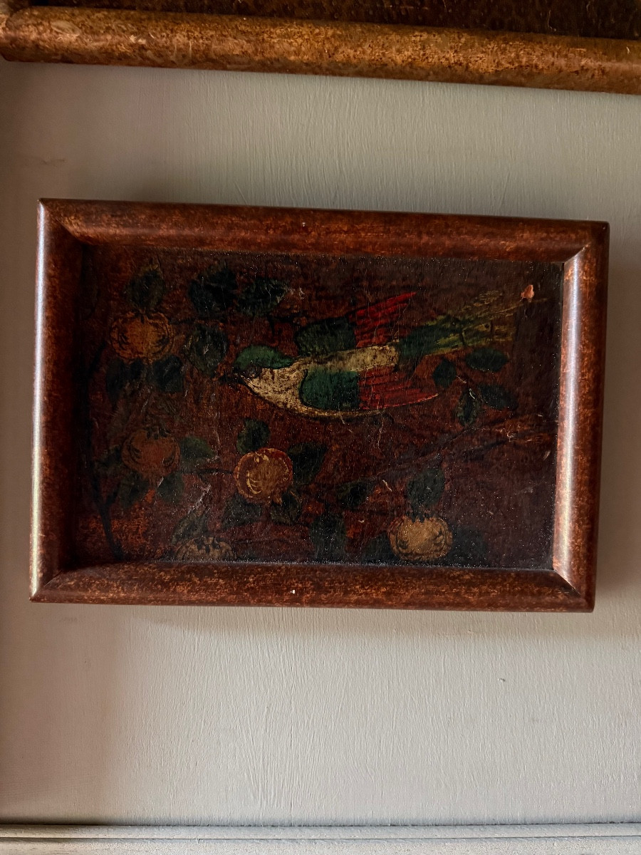 Ensemble de neuf  tableaux en cuir de Cordoue d'époque XVIII ème. -photo-6