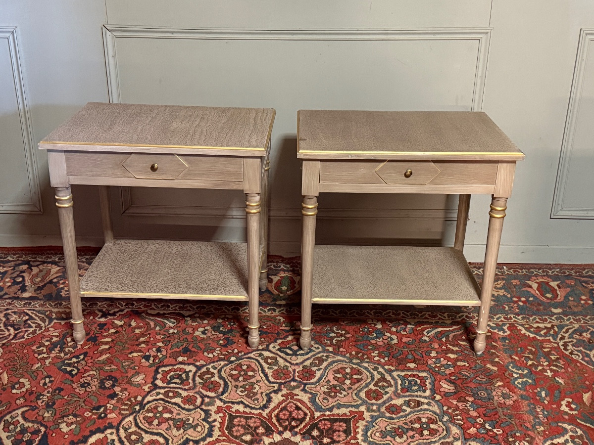 Pair Of Louis XVI Bedside.  -photo-2