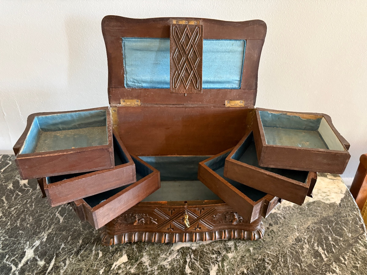 Black Forest Jewelry Box, 19th Century.-photo-2