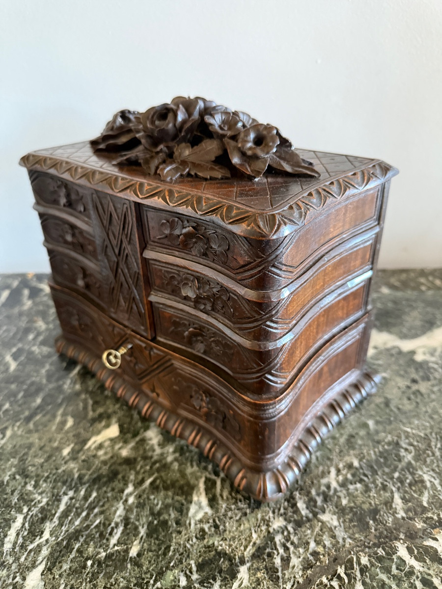 Black Forest Jewelry Box, 19th Century.-photo-1