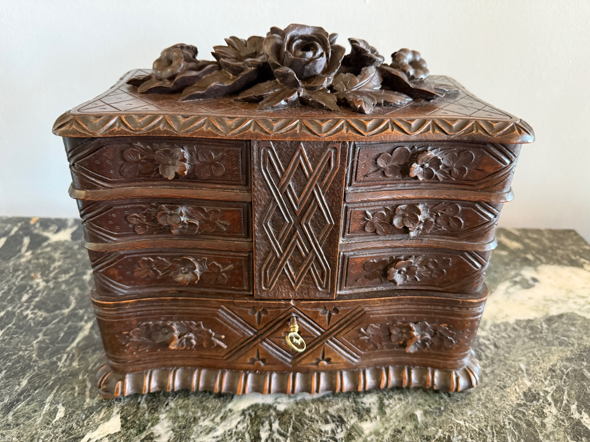 Black Forest Jewelry Box, 19th Century.