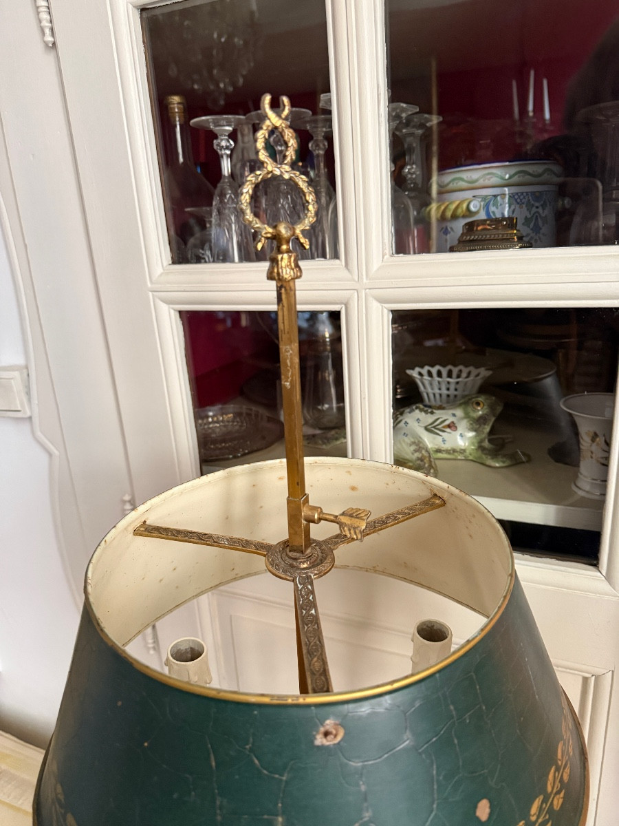 Bouillotte Lamp With Hunting Horns.-photo-3