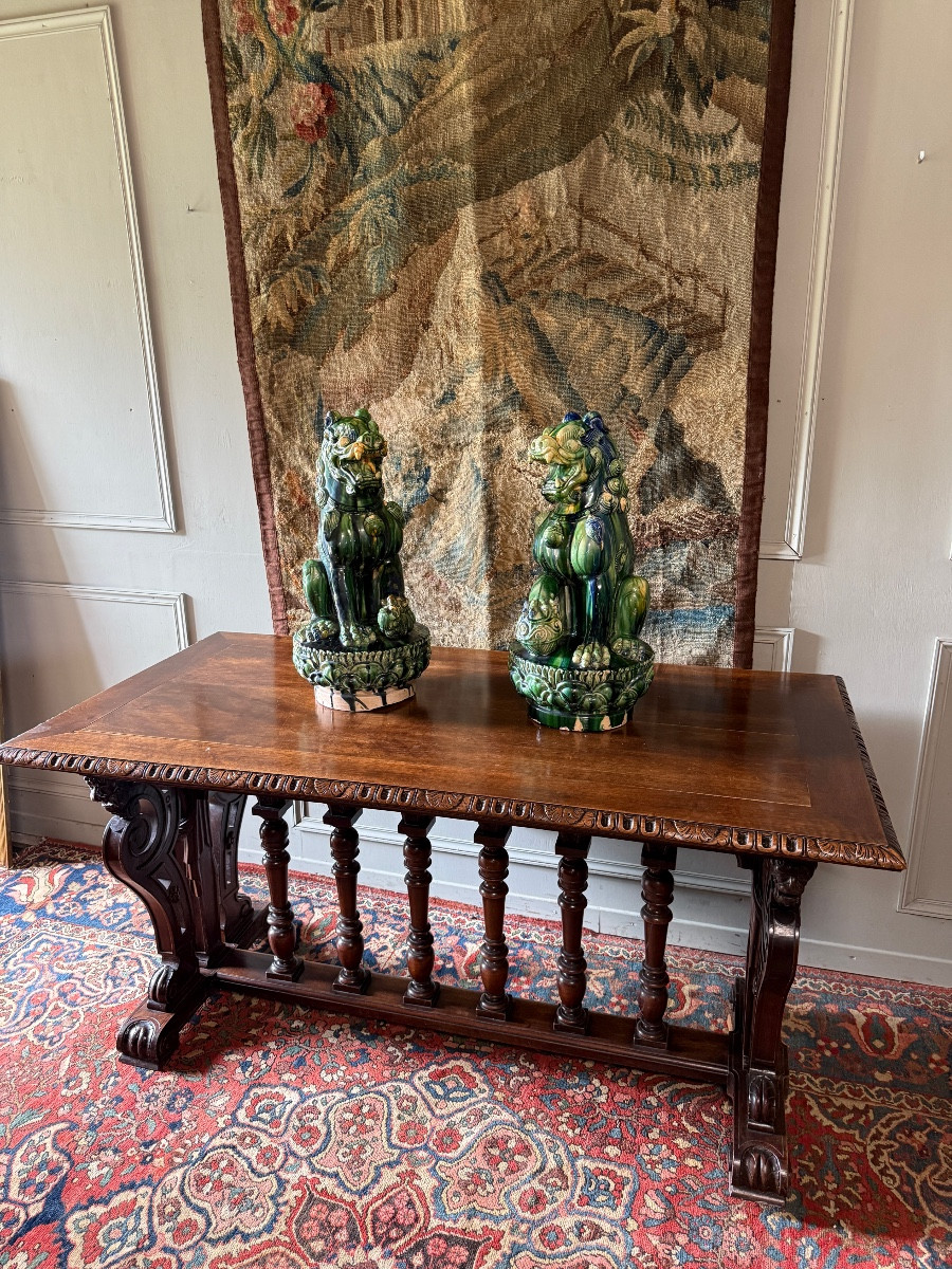 Paire de grands chiens de FÔ Chinois. -photo-2