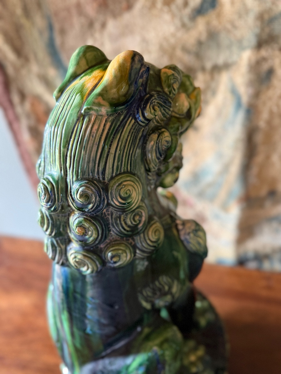 Paire de grands chiens de FÔ Chinois. -photo-5