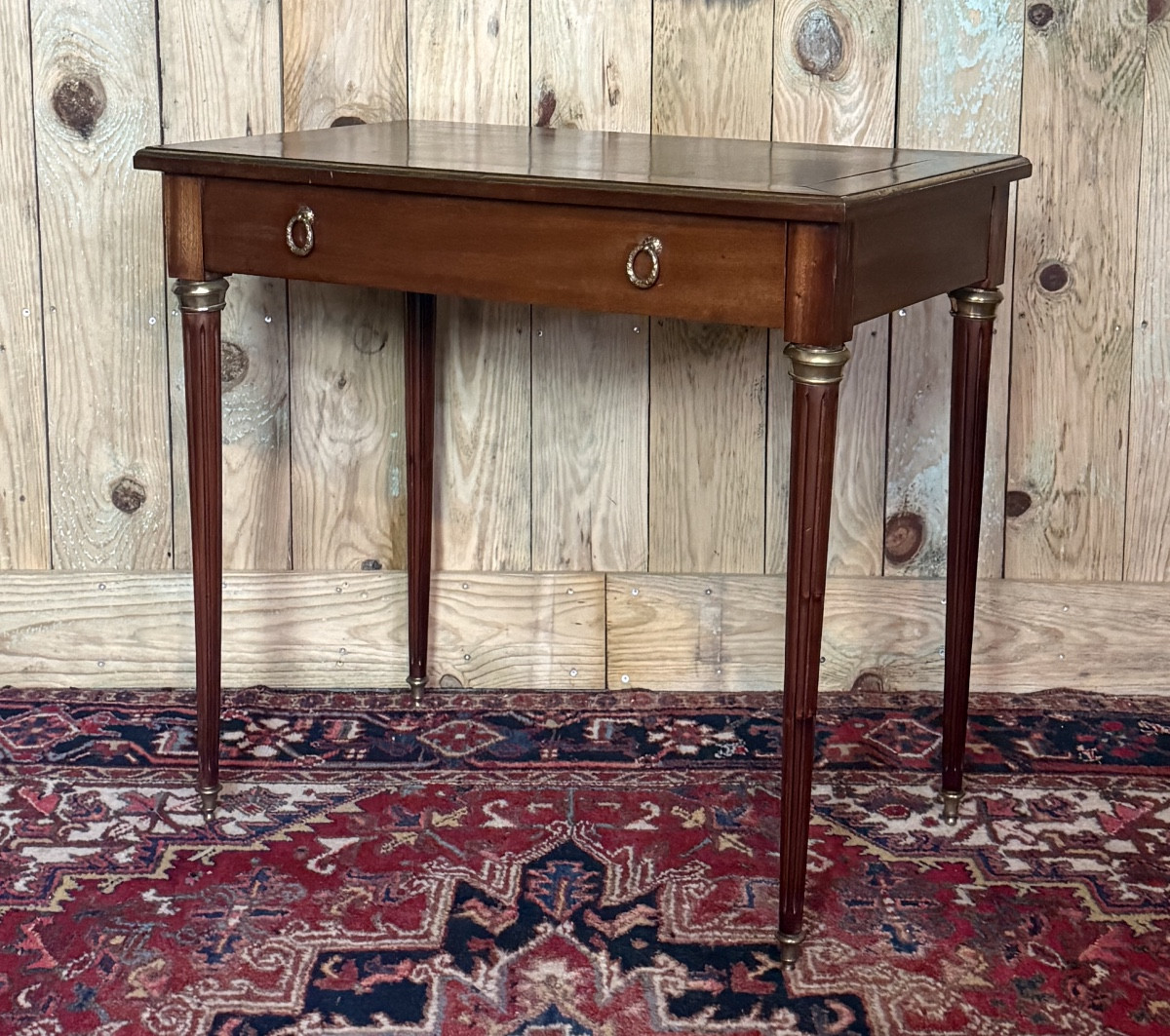 Small Louis XVI Style Mahogany Desk.
