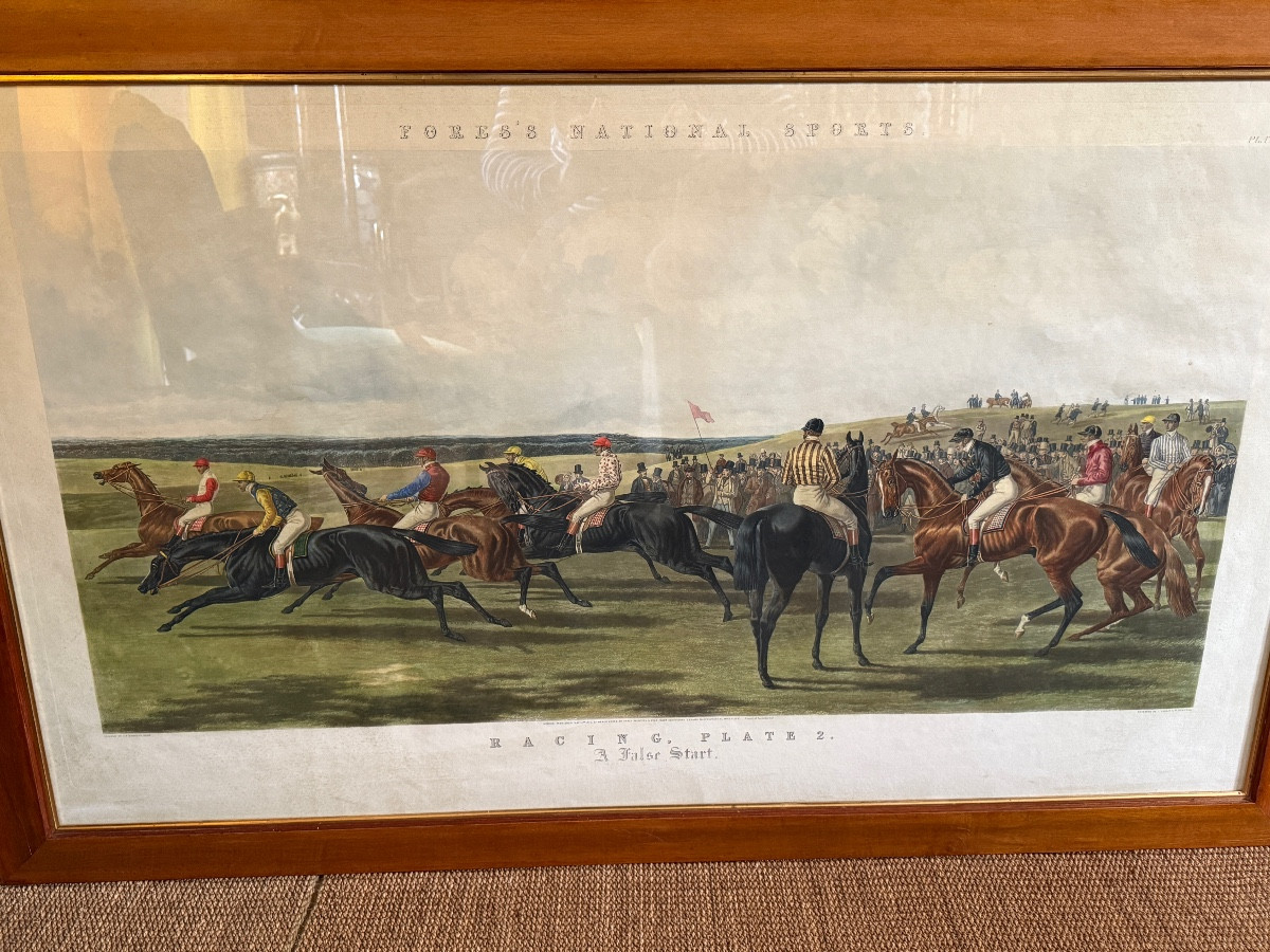 Large English Engraving Fores's National Sport By Herring.-photo-4