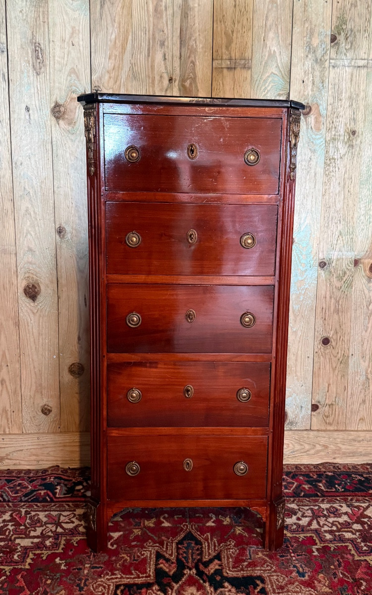 Louis XVI Style Chiffonier In Mahogany.-photo-2