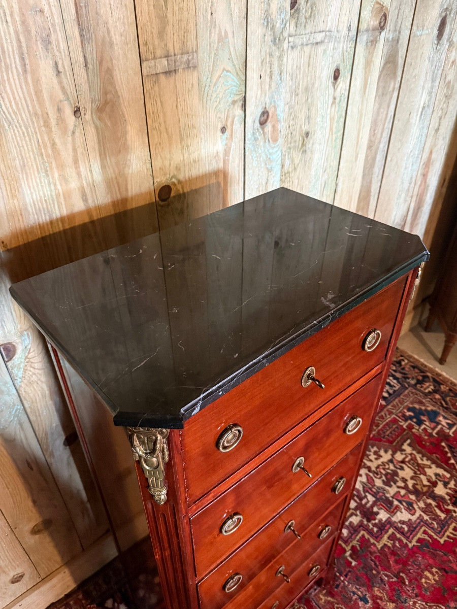 Louis XVI Style Chiffonier In Mahogany.-photo-2
