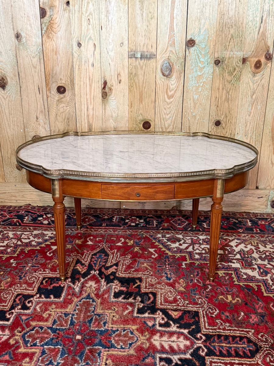 Table basse de style Louis XVI en acajou. -photo-4