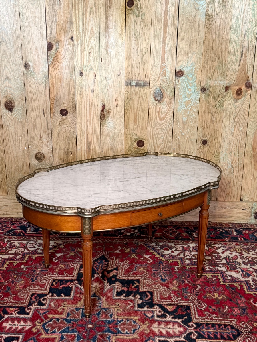 Table basse de style Louis XVI en acajou. -photo-2