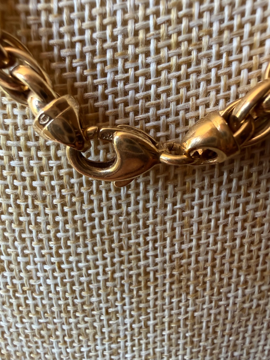 Twisted-link Gold Necklace.  31.2 Grams. -photo-4