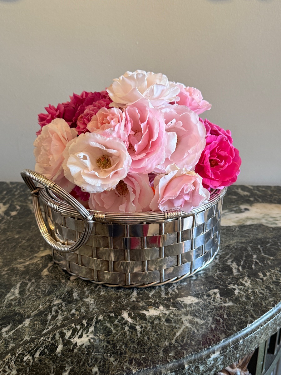 Planters / Centerpieces: Silver-plated Metal Wickerwork. -photo-6